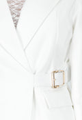 Witte Blazer met Gesp