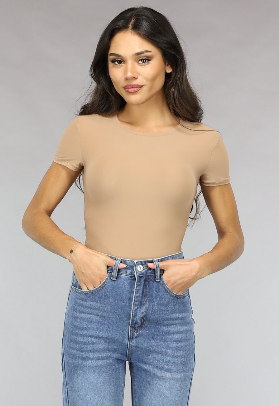 Camel Stretch Body met Korte Mouwen