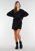 Zwarte Enkellaarsjes met Chunky Zool en Ritsdetail