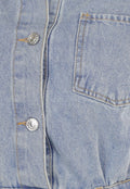 Blauwe Denim Playsuit met Stretch Taille