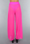Neon Roze Wide Leg Cover-Up Broek