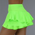 Geplooide Neon Groene Skort