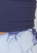 Donkerblauwe Padded Bandeau Top