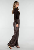 Zwarte Jacquard Top in Lange Mouw met Col en Stretch