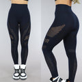 Zwarte Sportlegging met Fishnet Detail