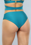 Petrol Bikini Broekje met Hoge Taille
