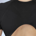 Zwarte Sporttop met Open Rug