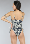 Corrigerend Basic Badpak met Panterprint en Straps