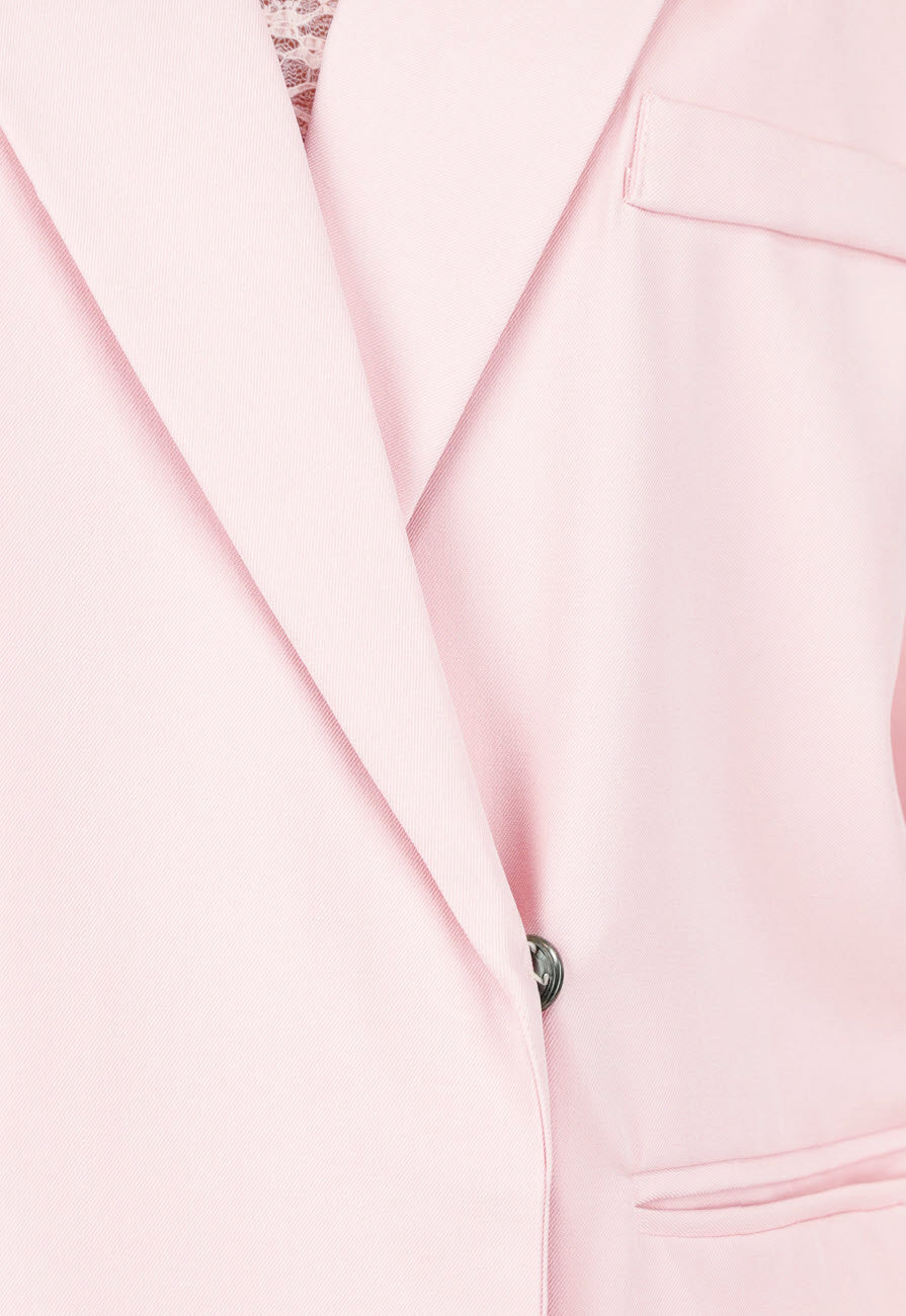 Lichtroze Oversized Asymmetrische Blazer
