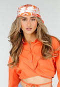 Oranje Blouse met Strap Details
