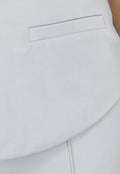 Lichtgrijze Strapless Gilet Top met Knoopsluiting