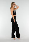 Zwarte Push Up Strass Bustier