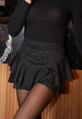 Glitter Galaxy Geplooide Zwarte Skort