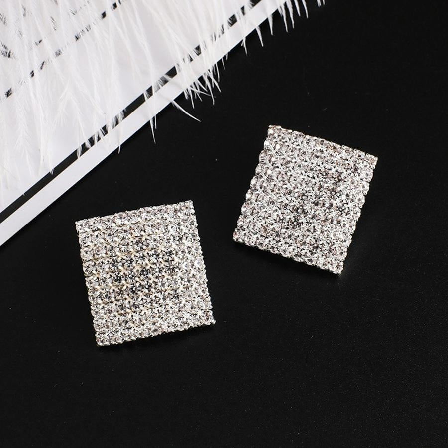 Vierkante Strass Oorbellen