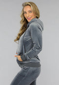 Grijs Velvet Huispak met Capuchon