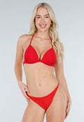 Rood Verstelbaar String Bikini Broekje met Stretch