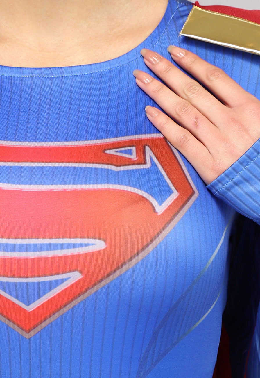 Lang Superwoman Kostuum met Cape