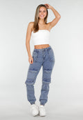 Witte Bandeau Crop Top met Pads
