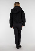 Zwarte Teddy Jas met Capuchon en Ritsluiting