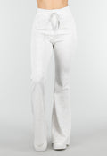 Grijze Joggingbroek met Flared Pijpen en Elastische Taille