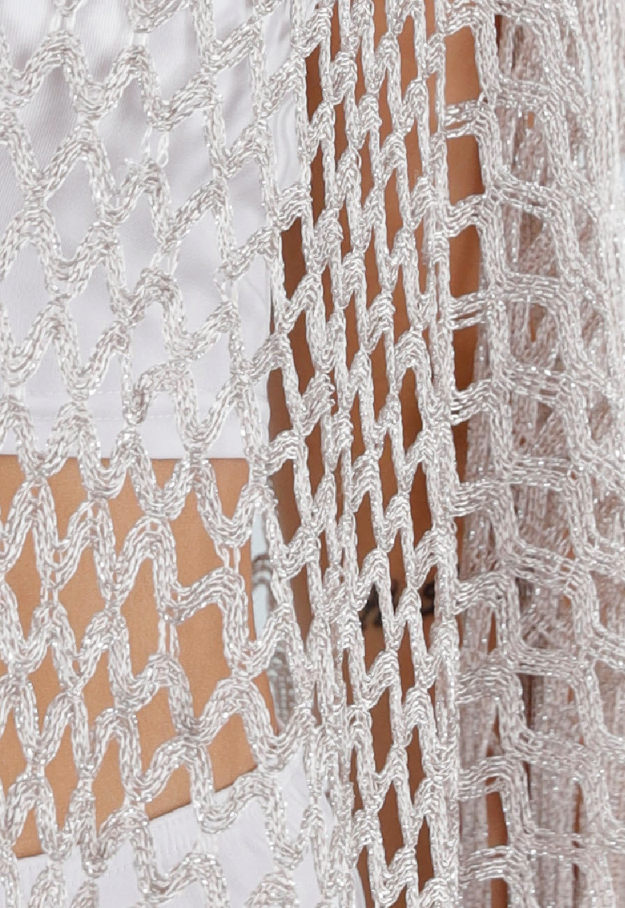 Taupe Festival Cover-Up met Franjes