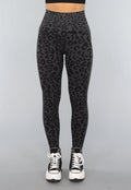 Zwarte Panterprint Gym Legging met Stretch